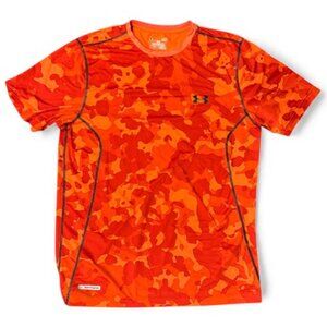 Under Armour HeatGear Athletic T-Shirt Men’s Large – Red & Orange – Short Sleeve
